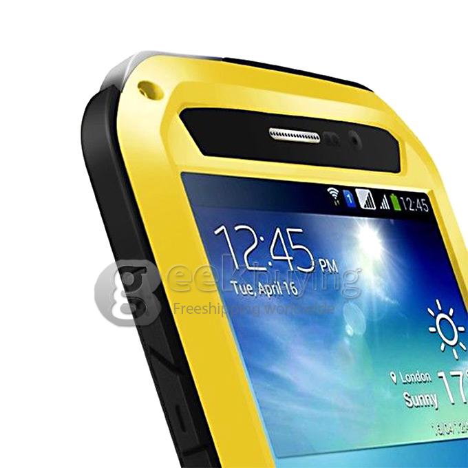 Lovemei Aluminum Powerful Shockproof Gorilla Glass Metal Case Cover for Samsung Galaxy Mega 5.8 - Yellow