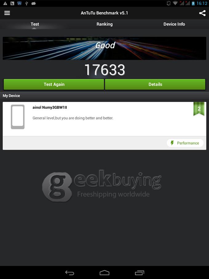 Ainol Novo BW1 II 3G Phone MTK8382 Quad Core 7.85 Inch Tablet PC Android 4.2 OS 16GB ROM GPS BT - Black