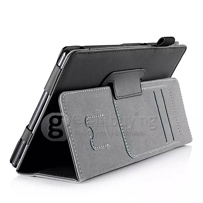 Wake/Sleep Ultra-Thin Fold Leather Case Cover for Sony Xperia Z3 Tablet Compact - Black