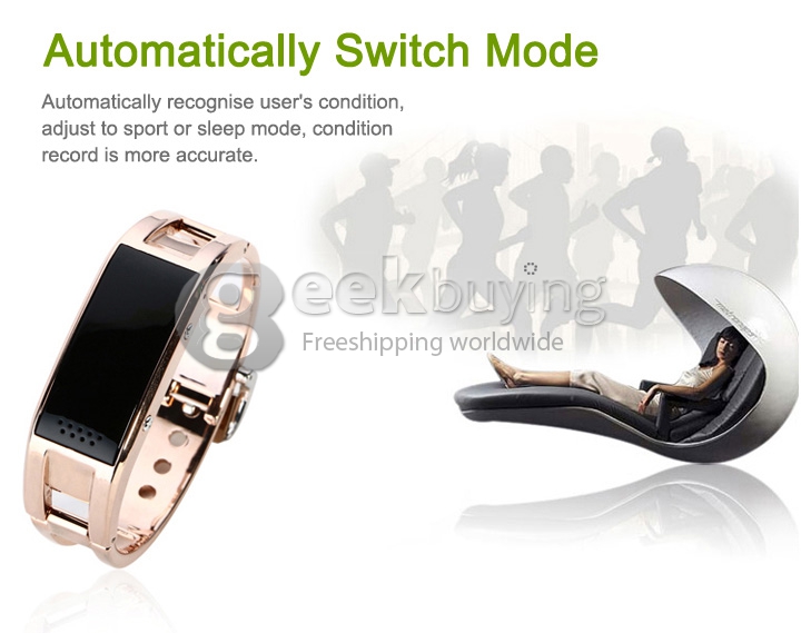 New Y10 Bluetooth Smart Bracelet Wristband Power Balance Energy Bracelet Watch for Android Phone Tablets - Silver