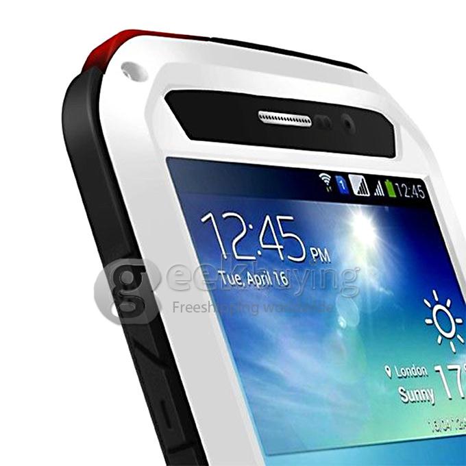 Lovemei Aluminum Powerful Shockproof Gorilla Glass Metal Case Cover for Samsung Galaxy Mega 5.8 - White