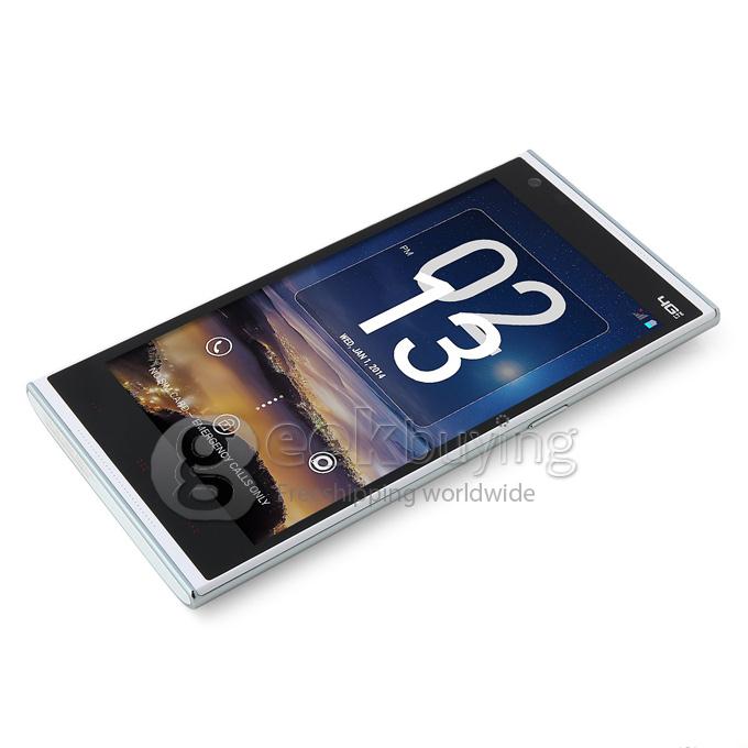KINGZONE N3 5.0Inch IPS HD MTK6582 Quad Core 1.3GHz Smartphone Android 4.4 1GB 8GB 13.0MP 8.0MP NFC Fingerprint Identification FDD-LTE 4G - White