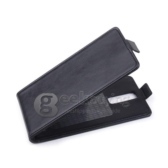 Protective Hard Cover Flip Stand Leather Case for Elephone G6 - Black