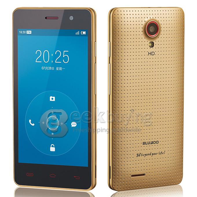 BLUBOO X3 4.5Inch FWVGA MTK6582M Quad Core 1.3GHz Smartphone Android 4.4 512MB RAM 4GB ROM 3G/GPS/Wifi 2MP+0.3MP -Golden