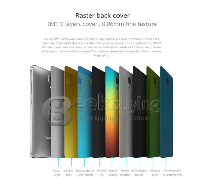 DOOGEE Hitman DG850 MTK6582 Quad Core 5.0inch Smartphone Android 4.2 1GB 16GB ROM 13.0+8.0MP Camera MI4 Style IPS OGS - White
