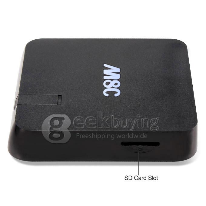 M8C Amlogic S802 Quad-core 2.0GHz Android 4.4 Mini TV BOX HDMI HDD Player 2G/8G 2.4G/5G WIFI 5.0mp Camera Mic External 3G DLNA - Black