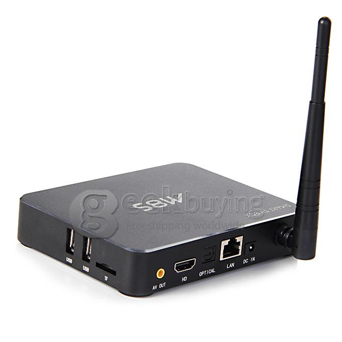 M8S RK3188 Quad Core 1.4GHz Android 4.4 Mini TV BOX HDMI HDD Player 2G/16G WIFI 2.0mp Camera Bluetooth - Black