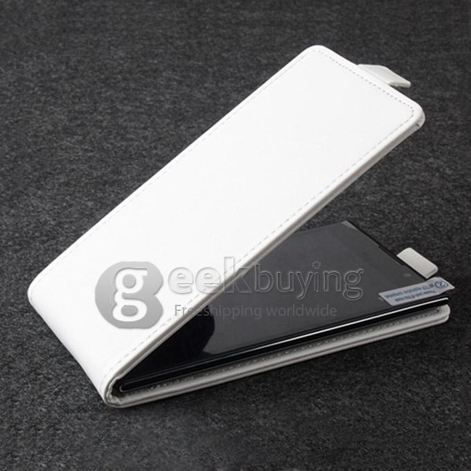 Brand New Protective PU Leather Case Hard Up and Down Flip Cover Shell for CUBOT S308 - White