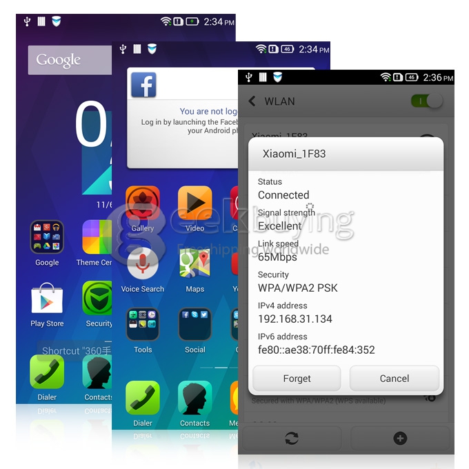 Lenovo S850 MTK6582 Quad Core 1.3GHz 5.0 Inch Android 4.4 Smartphone 1GB RAM 16GB ROM HD Gorilla Glass - Blue