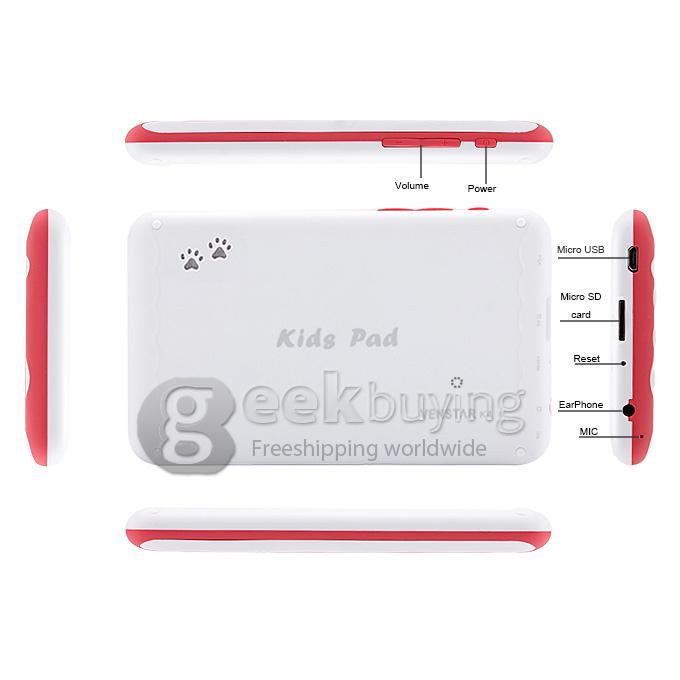 K4 Kids Pad RK3026 4.3 Inch Tablet PC Android 4.2 OS 8GB ROM 480*272 Kid's Software with Parental Control - Red