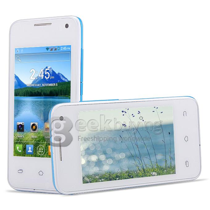 H-mobile F3 MTK6572 Dual Core 1.0GHz Smartphone 3.5Inch 2.0MP Android 4.2 OS Bluetooth WIFI with Leather Sheath - White