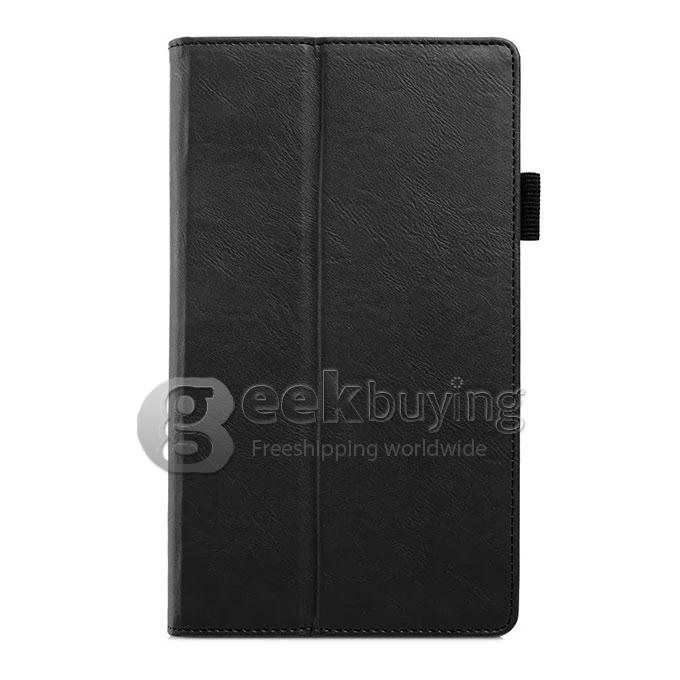 Wake/Sleep Ultra-Thin Fold Leather Case Cover for Sony Xperia Z3 Tablet Compact - Black