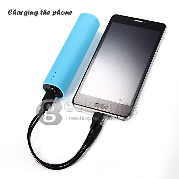 3 IN 1 Portable 4000mAh Power Bank Battery Charger + Speaker + Stand for Smartphone - Blue