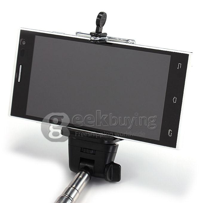 Extendable Stretch Wireless Bluetooth Self Camera Monopod Handheld Selfie Stick Support Remote Shutter (110cm) - Black