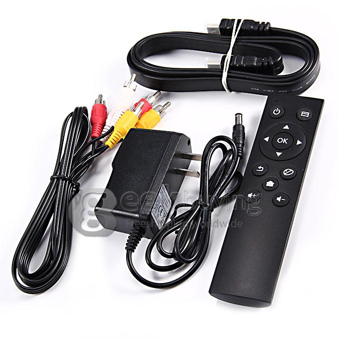 TS-T5 Amlogic S805 Android 4.4 Quad Core Mini TV BOX HDMI HDD Player 1G/8G WIFI H.265/HEVC Decoding Miracast - Black