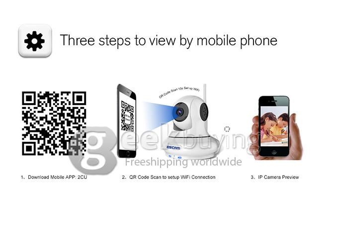 ESCAM Patron QF500 WiFi HD 720P 1.0MP 1/4