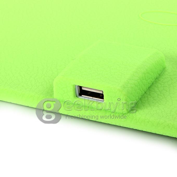 USB 5V 5W Solar Panel Power Bank Pack External Battery Charger for iPhone5S iPhone6 Smartphone Tablet - Green