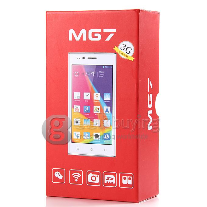 MG7 MTK6572W Dual Core 1.3GHz 4.5 Inch Smartphone Android 4.4 2GB ROM 3G WiFi Dual Cameras Dual SIM - Black