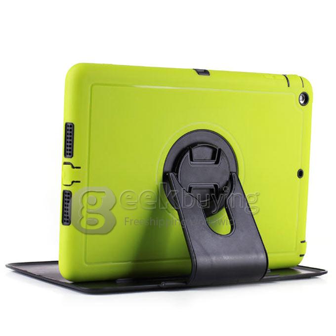 New Shockproof Military Silicone Case Stand Holder Cover for iPad Mini 2 / mini 3 - Green