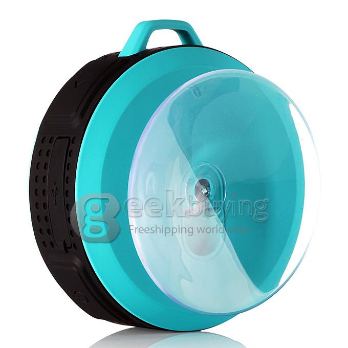 C6 Mini Waterproof Wireless Bluetooth Speaker Shower Car Handsfree Receive Call & Music with Sucker - Blue