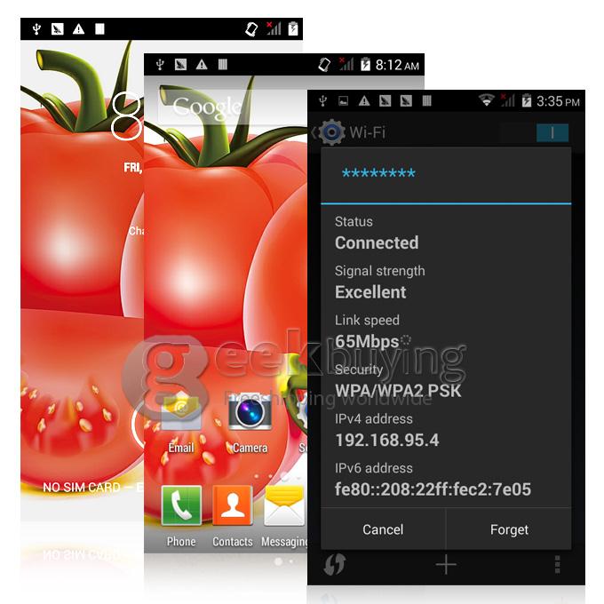 Mpie F1+ 5.0 Inch 854 x 480 pixels MTK6582 Quad Core 1.3GHz Smartphone Android 4.4 4GB ROM 3G GPS - White