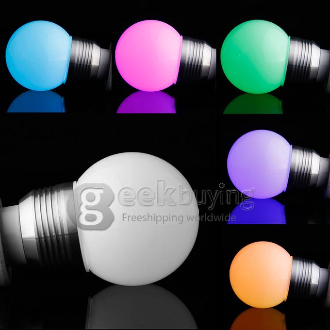 E27 5W RGB LED Bulb Lamp light 16 Colors AC85V-265V + IR Remote