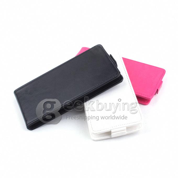 Protective Hard Cover Flip Stand Leather Case for Elephone G6 - Black