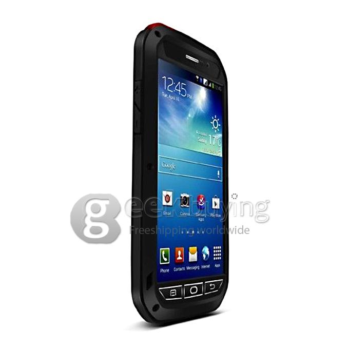 Lovemei Aluminum Powerful Shockproof Gorilla Glass Metal Case Cover for Samsung Galaxy Mega 5.8 - Black