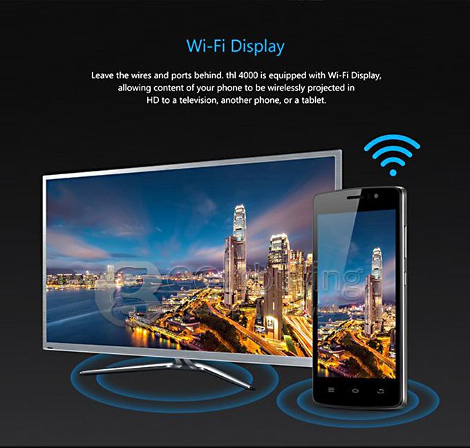 THL 4000 MTK6582 Quad Core 1.3GHz 4.7 Inch Smartphone Android 4.4 1GB RAM 8GB ROM 4000mAh OTG QHD 3G GPS 5.0MP - White
