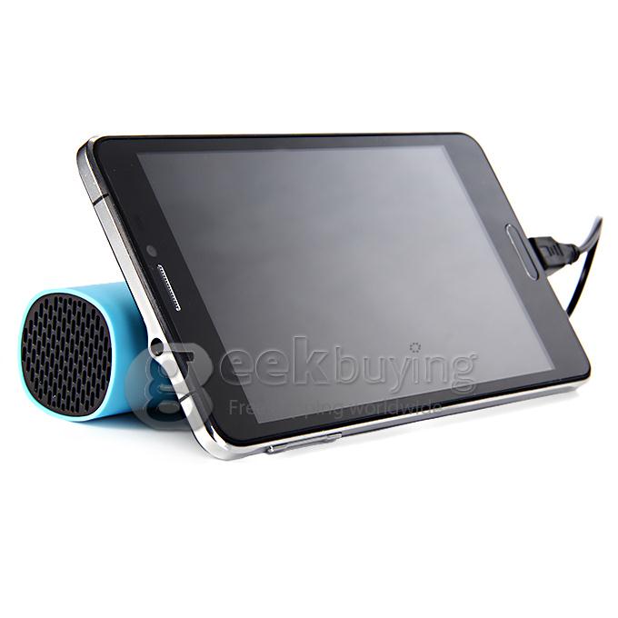 3 IN 1 Portable 4000mAh Power Bank Battery Charger + Speaker + Stand for Smartphone - Blue
