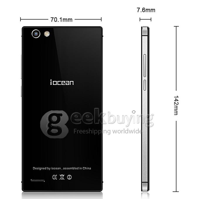 Iocean X8 Mini Pro 5.0inch MTK6592 Octa Core 1.7GHz Smartphone IPS HD Screen 2GB RAM 16GB ROM 8.0MP 3G GPS OTG - Black