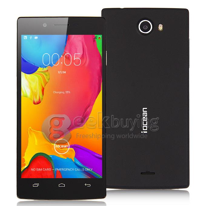 Iocean X7S2015 MTK6592 Octa Core 1.7GHz 5.0inch Android 4.4 Smartphone 1GB RAM 8GB ROM IPS HD 8.0MP 2.0MP 3G/GPS - BLACK