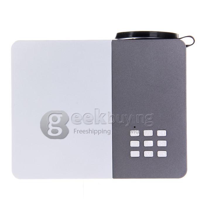 GM50 Multimedia 30W 80LM 1080P LCD Image System LED Projector HDMI VGA SD Card Slot (EU Plug) - White