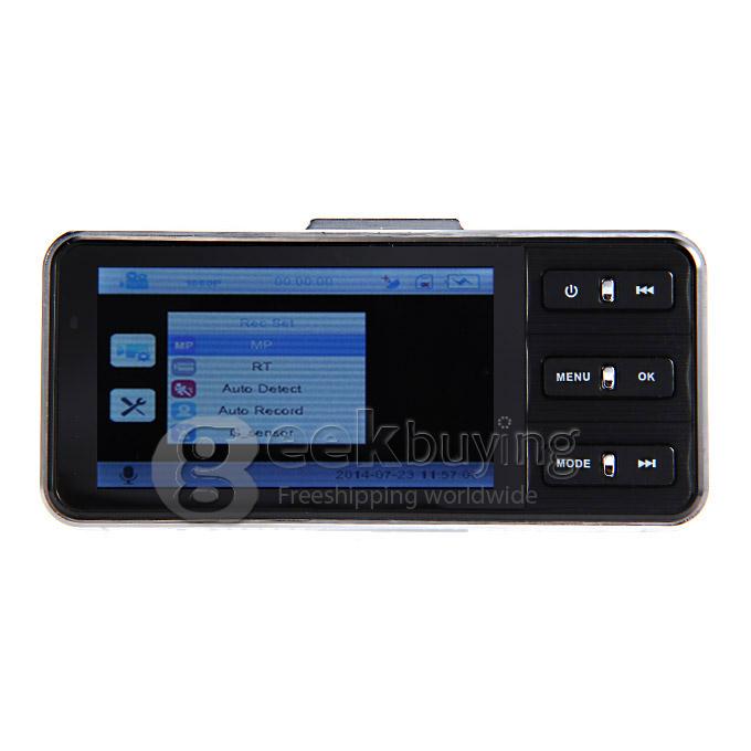 Anytek AT88B Allwinner A10 Car DVR Video Registrator Full HD 170 Degree Wide Angle Dual Camera Parking Guard SOS Car Camcorder -Silvery