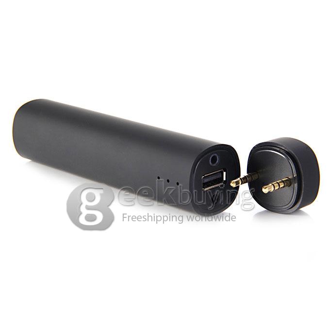 3 IN 1 Portable 4000mAh Power Bank Battery Charger + Speaker + Stand for Smartphone - Black