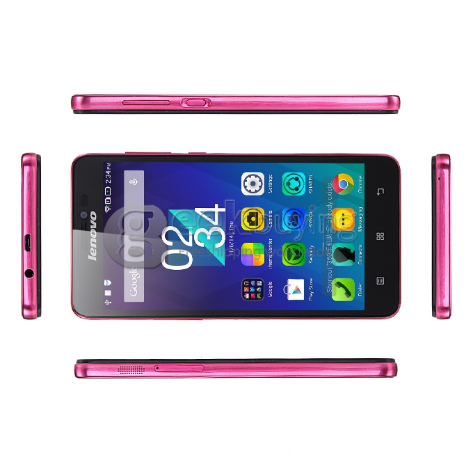 Lenovo S850 MTK6582 Quad Core 1.3GHz 5.0 Inch Android 4.4 Smartphone 1GB RAM 16GB ROM HD Gorilla Glass - Pink