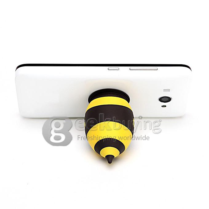 Xiaomi Cute Silicone Bee Shape Phone Holder Stand with Suction Cup - Yellow + Black