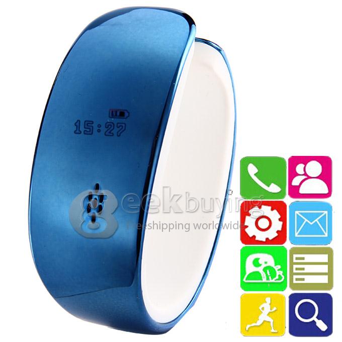 Y02 Women LCD Bluetooth 3.0 Smart Bracelet Wrist Watch for Samsung Android Phone Call/SMS Remind Remote Camera - Blue