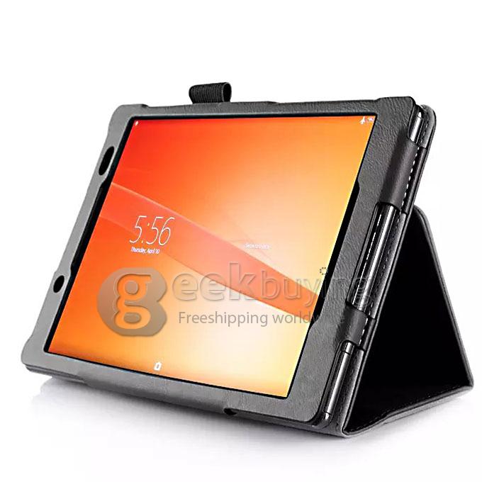 Wake/Sleep Ultra-Thin Fold Leather Case Cover for Sony Xperia Z3 Tablet Compact - Black