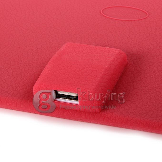 USB 5V 5W Solar Panel Power Bank Pack External Battery Charger for iPhone5S iPhone6 Smartphone Tablet - Red