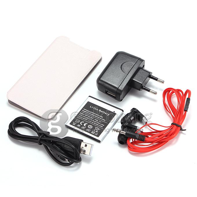 H-mobile F3 MTK6572 Dual Core 1.0GHz Smartphone 3.5Inch 2.0MP Android 4.2 OS Bluetooth WIFI with Leather Sheath - White