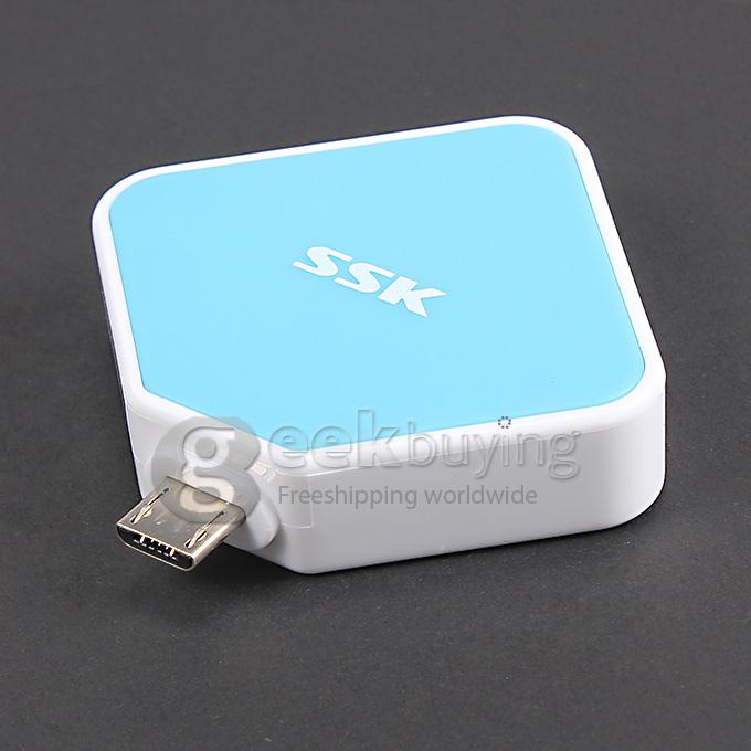 SSK SCRM068 Card Reader Delock OTG SD + Micro SD + USB