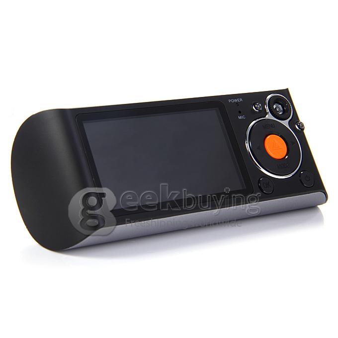 JWD R301-Z1 Zoran C12V Car DVR 2.7inch LCD Full HD 1080P 100 Degree Wide Angle Lens Car DVR with GPS - Black+Gray