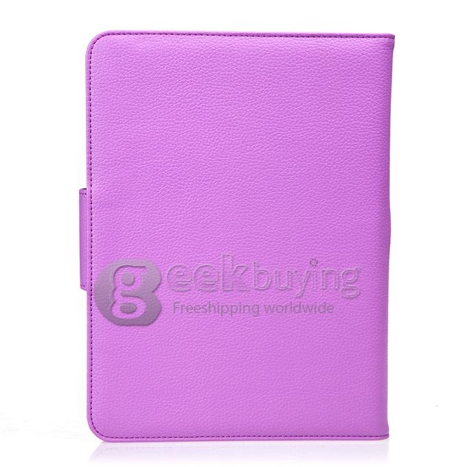 New Bluetooth Keyboard Case Cover Touchpad for Samsung Galaxy Tab 3 4 10.1 Inch Tablet - Purple