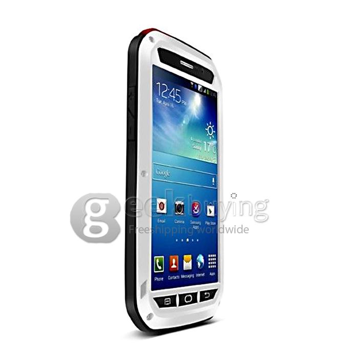 Lovemei Aluminum Powerful Shockproof Gorilla Glass Metal Case Cover for Samsung Galaxy Mega 5.8 - White