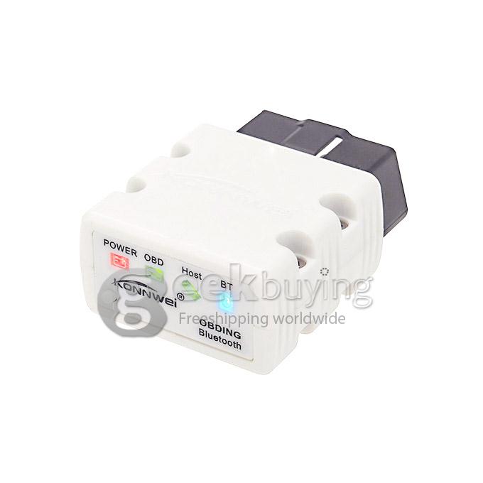 Brand New KW902 OBD-II ELM327 Wireless Bluetooth Car Auto Mini Diagnostic Scanner - White
