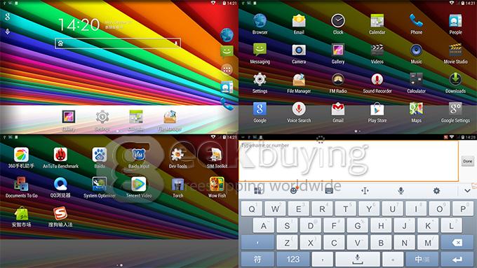CHUWI DX1 MTK8382 Quad Core 6.98 Inch Tablet PC Android 4.4 OS 1GB/16GB 1280*720 IPS 3G Call Rotating Camera - White