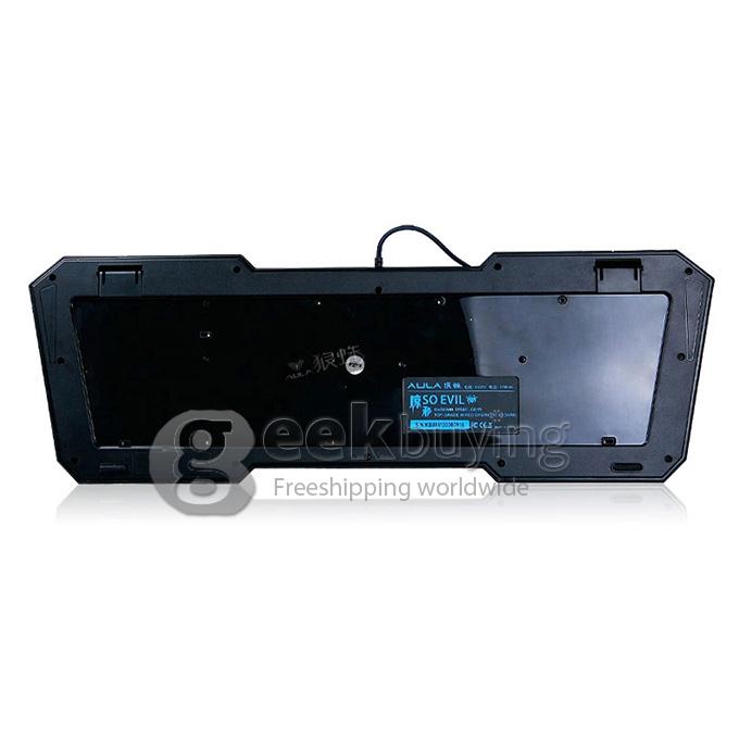 AULA SO EVIL USB Wired Programming 114 Keys Gaming Keyboard with Blue Backlit Keyboard for Computer Laptop PC