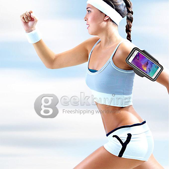 New High Quality Running Armband Arm Band Case Cover for Samsung Galaxy Note4 N9100 - Black
