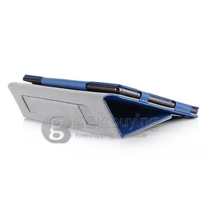 Wake/Sleep Ultra-Thin Fold Leather Case Cover for Sony Xperia Z3 Tablet Compact - Blue
